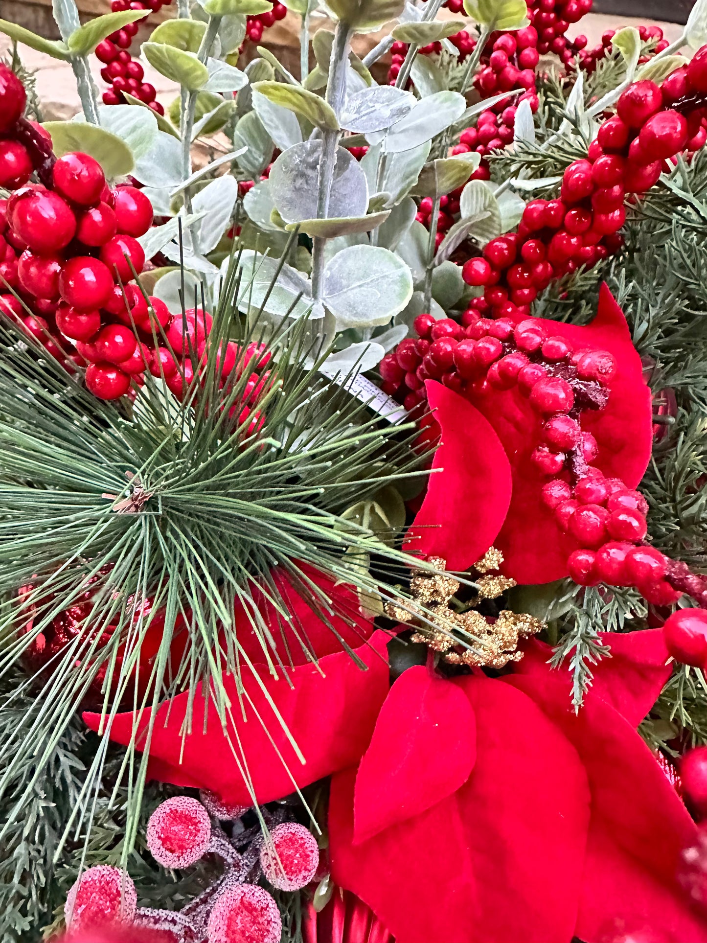 32" Artificial Poinsettia Party Pot