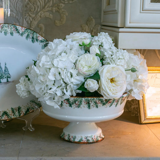 Winter Footed Serve Bowl