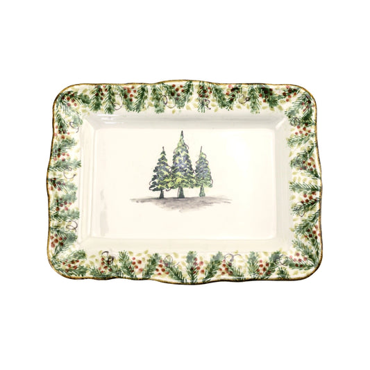 Winter Large Rectangle Tray