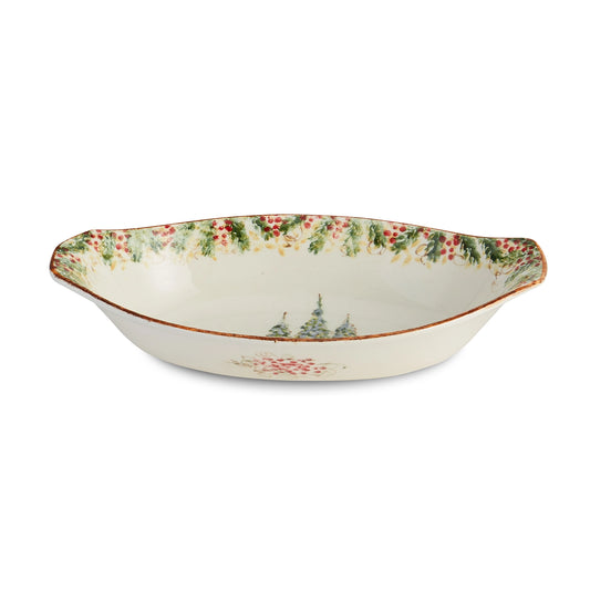 Winter Oval Serve Bowl