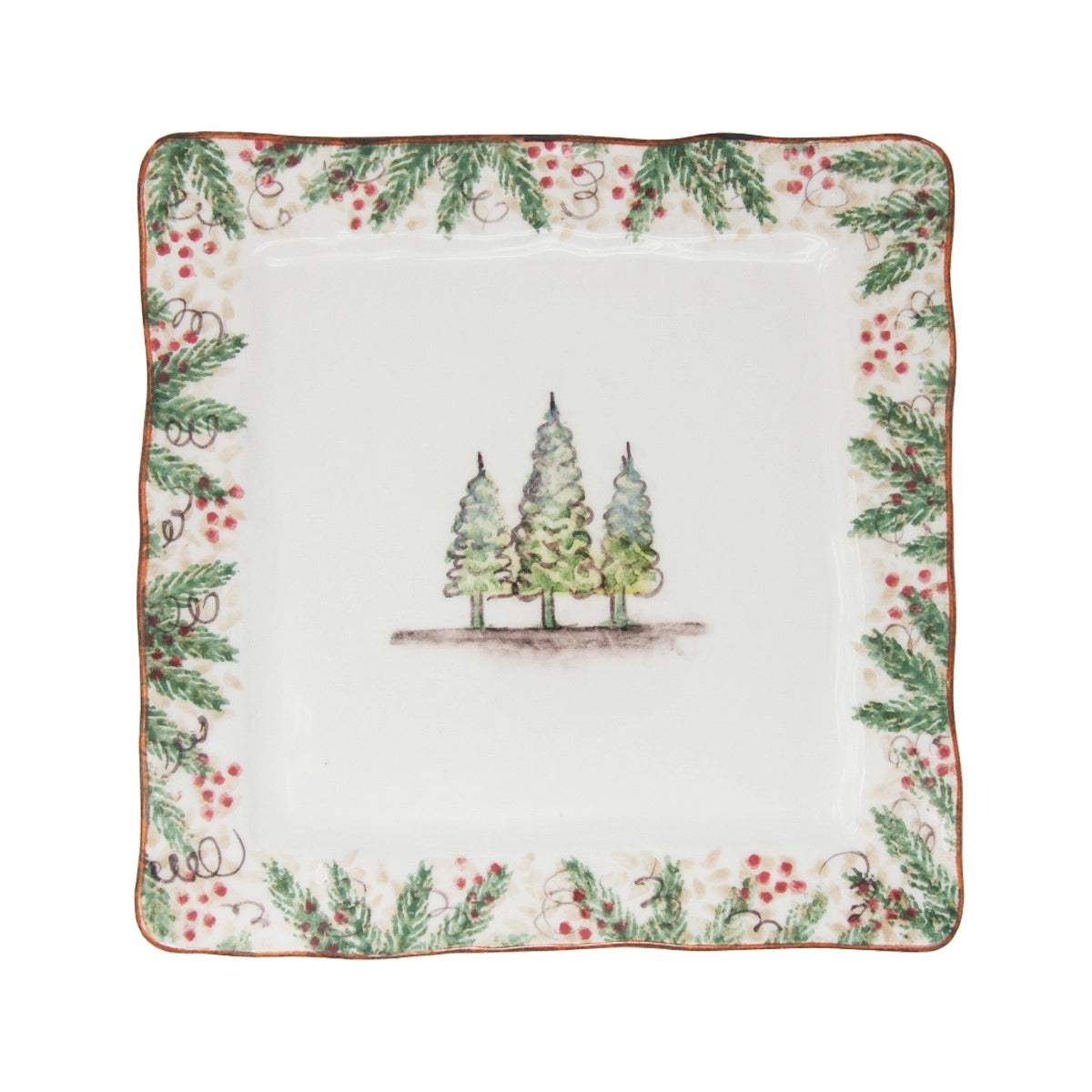 Winter Square Dining Plates