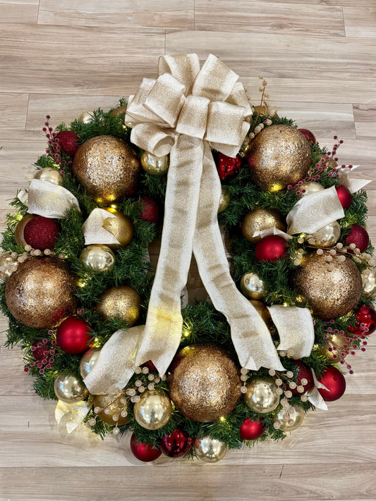 BTD Designed 48" Artificial Wreath Copper & Burgundy