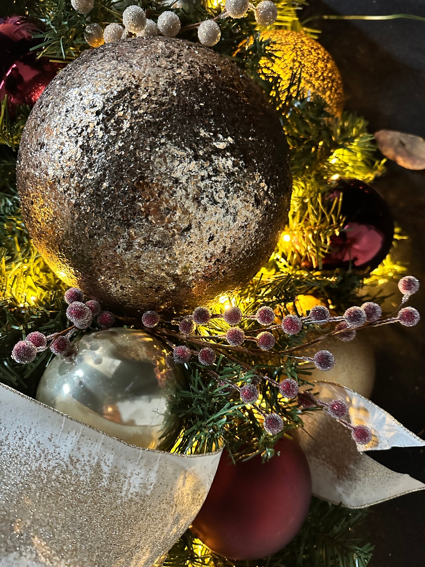 BTD Designed 60" Artificial Wreath Copper & Burgundy