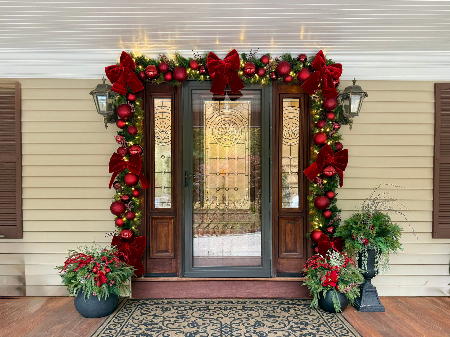 28" Artificial Poinsettia Party Pot