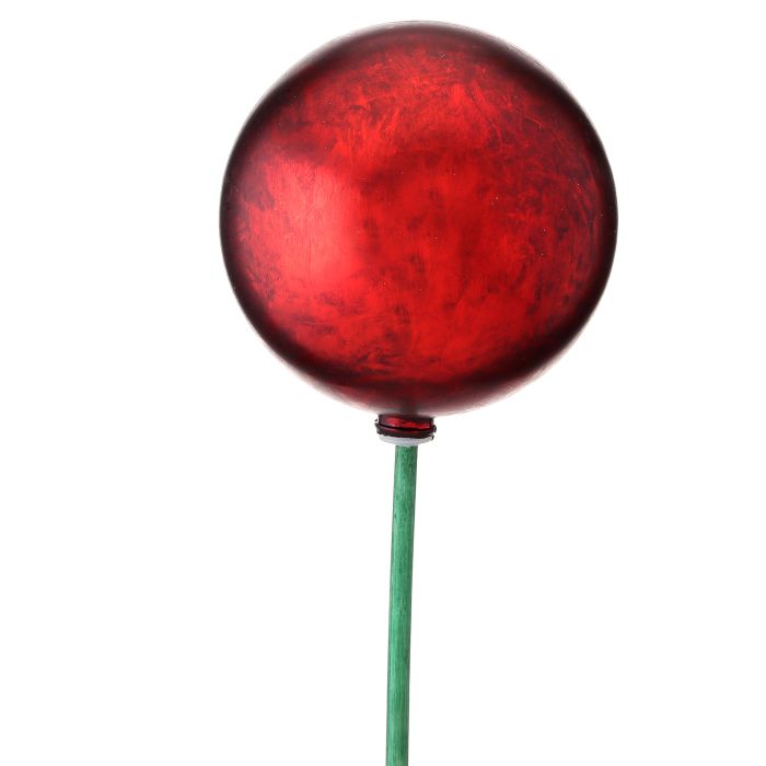Set of 4 Antique Red Ornament Stakes - 140mm