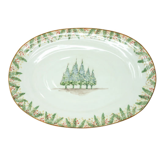 Winter Large Oval Platter