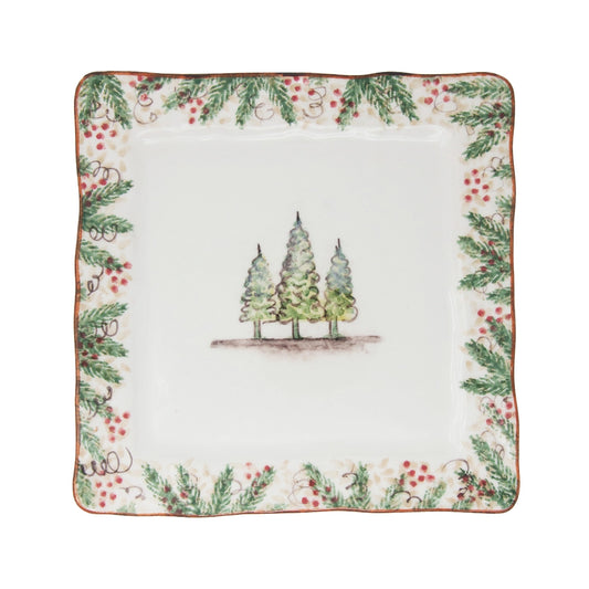 Winter Square Dining Plates